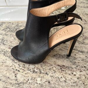 Le Chateau Black Open-Toe Heels